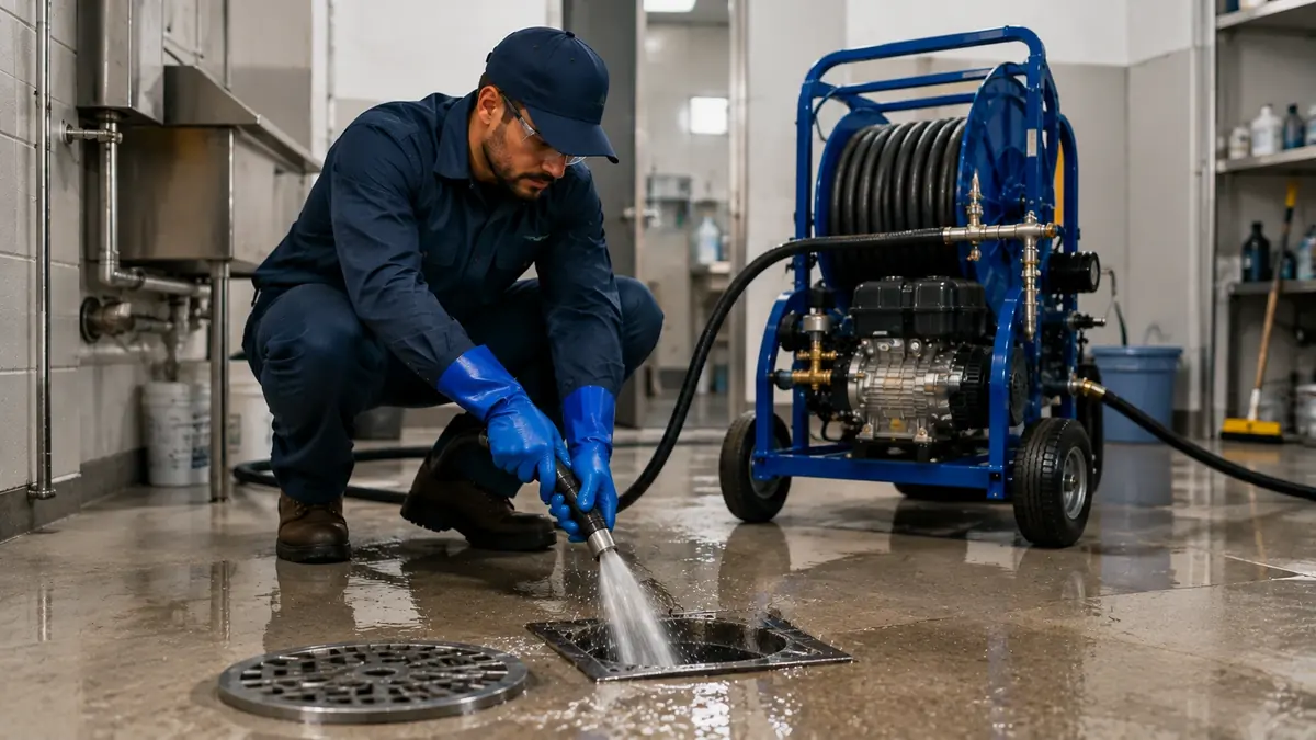 Floor Drain Hydro Jet Cleaning in San Ramon