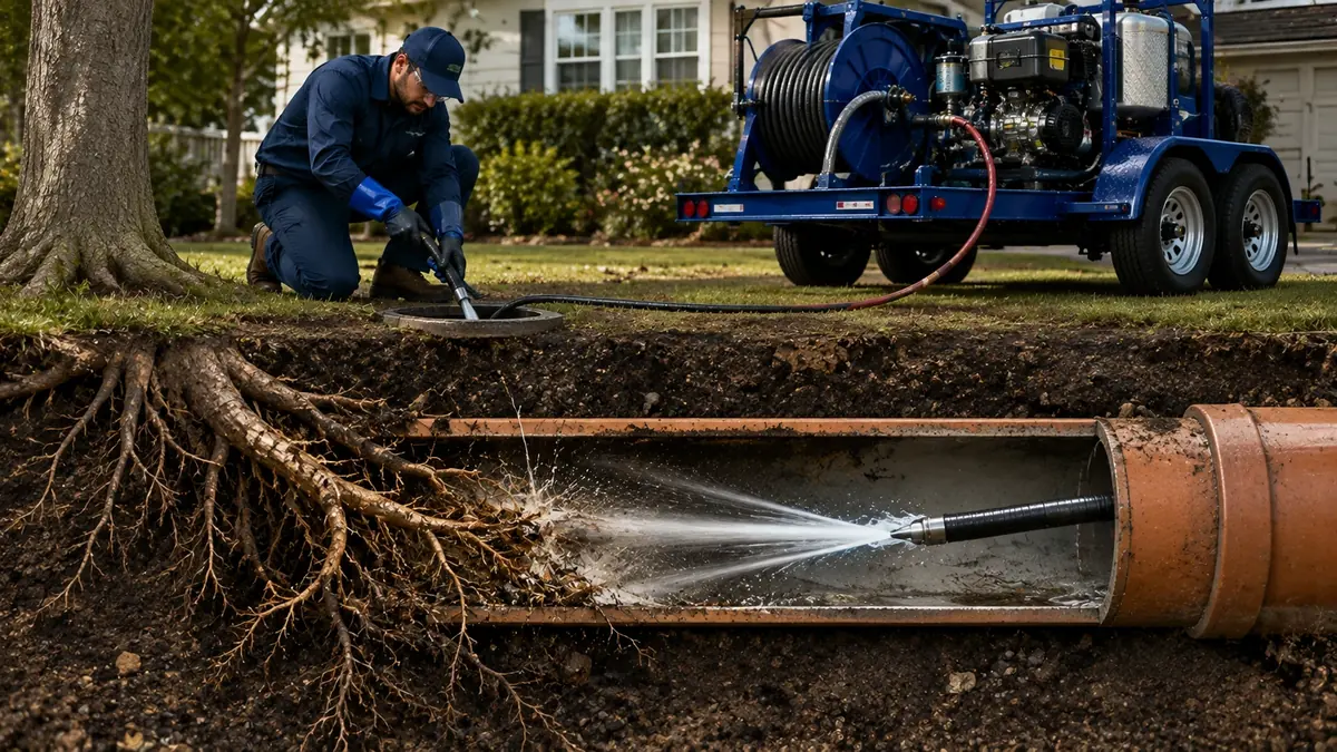 Tree Root Removal with Hydro Jetting in San Ramon